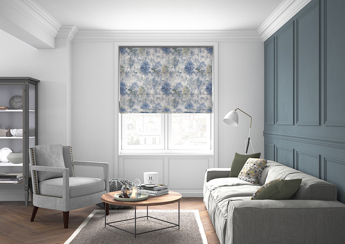Woodland, Saxon Blue - Twist&Fit Roman Blind - Image 5